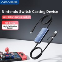 Thẻ ghi âm ACASIS USB3.0 Mini Type-C Sang USB 1080p60fps Thiết bị ghi hình để chơi game Phát trực tiếp Đầu ghi Video, Tương thích với Windows / MAC Cho PS4, Switch, Xbox VC-2101