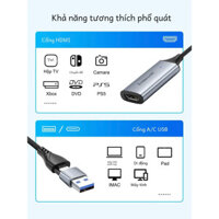 Thẻ ghi hình video Capture Hdmi sang Usb Type C 2 in 1 -Đầu ghi hình Video Capture dùng để livestream....