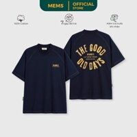 The Good Old Days raglan Navy | MEMS Áo thun cotton nam nữ tay ngắn cổ tròn phom oversized in thông điệp