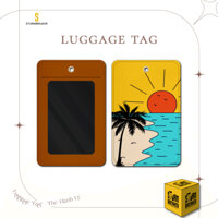 Thẻ Hành Lý Da STORMBREAKER - Tag Treo Vali Du Lịch - Tag Cặp Sách Balo - Sunset - Beach - Màu Sắc Đen-Nâu - TGTH042
