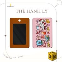 Thẻ Hành Lý Da STORMBREAKER - Tag Treo Vali Du Lịch - Tag Cặp Sách Balo - Pink Travel - Màu Sắc Đen-Nâu - TAG012