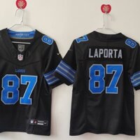 Thế hệ thứ ba Quần áo trẻ em lớn NFL DetroitLions DetroitLions Áo bóng bầu dục 87LAPORTA Áo thêu