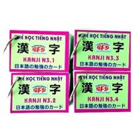 Thẻ Học Hán Tự Tiếng Nhật Kanji N3 - Flashcard Kanji N3 (4 Tập)