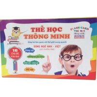 Thẻ học thông minh 16 chủ đề - 416 thẻ cho bé song ngữ Anh - Việt( HÀNG ĐẸP)