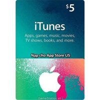 Thẻ iTunes Gift Card 5$ - US (Mã Code)