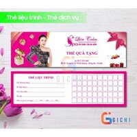 THẺ LIỆU TRÌNH SPA - THẺ DỊCH VỤ - THẺ KHÁCH HÀNG - GICHI Disign & Printing