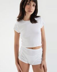 The Lines Rib Top - White