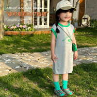 Thể loại một cô gái ăn mặc trẻ em ngắn tay Áo T-shirt Đầm (3 ~ 8 tuổi, 100 ~ 140cm)