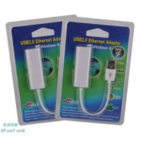Thẻ mạng USB 2.0 có dây 100M không cần trình điều khiển, bộ chuyển đổi Ethernet nhanh USB sang RJ45, cắm và chạy