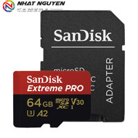 Thẻ MicroSD 64GB Sandisk ExtremePro 170MB/s A2 U3 V30 -  Thẻ nhớ Micro SD 64GB Sandisk Extreme Pro