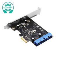 Thẻ mở rộng PCI Express USB 3.0 19 Pin PCIE 1X sang 2 cổng USB 3 19 Pin Adapter USB3 20Pin Hub Header Dễ sử dụng