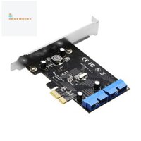 Thẻ mở rộng PCI Express USB 3.0 19 Pin PCIE 1X sang 2 cổng USB 3 19 Pin Adapter USB3 20Pin Hub Header Dễ sử dụng