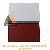 Thẻ mực tampon dấu lật Shiny S-830-7 79x48mm - tăm bông dùng cho dấu S830                         &nbsp(&nbspĐỏ&nbsp)