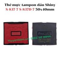 Thẻ mực tampon dấu lật Shiny S-837D-7 50x40mm - tăm bông dùng cho dấu S837D                         &nbsp(&nbspĐỎ&nbsp)