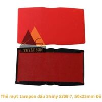 Thẻ mực tampon dấu lật Shiny S-308-7 50x22mm - tăm bông dùng cho dấu S308                         &nbsp(&nbspĐỏ&nbsp)