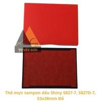 Thẻ mực tampon dấu lật Shiny S-827-7 50x30mm - tăm bông dùng cho dấu S827                         &nbsp(&nbspĐỏ&nbsp)