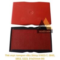 Thẻ mực tampon dấu Shiny S1823-7, S843, S853, S223, 51x31mm                         &nbsp(&nbspĐỏ&nbsp)