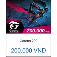 Thẻ nạp Garena mệnh giá 200.000đ