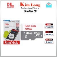 Thẻ nhớ 128GB Sandisk Micro SD đọc 100MB/s Ultra UHS-I - Bảo hành 5 năm chính hãng