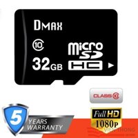 Thẻ nhớ 32GB micro SDHC Dmax U1 Class10 - Bảo hành 5 năm đổi mới