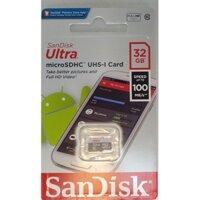 Thẻ nhớ 32Gb SanDisk Ultra Class 10 100Mb/s chính hãng