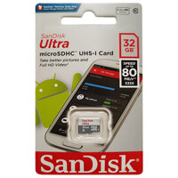 Thẻ nhớ 32Gb SanDisk MicroSDHC, Class 10, 80Mb/s