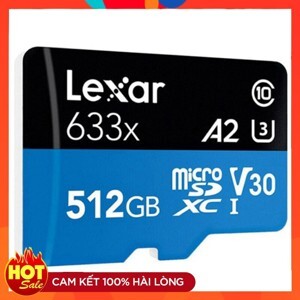 Thẻ nhớ 512GB MicroSDXC Lexar 633x 2018 A1 V30