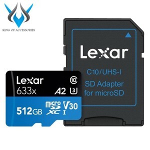 Thẻ nhớ 512GB MicroSDXC Lexar 633x 2018 A1 V30