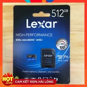 Thẻ nhớ 512GB MicroSDXC Lexar 633x 2018 A1 V30