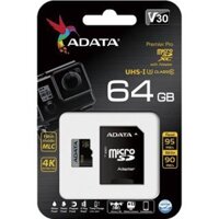 Thẻ nhớ 64GB ADATA Micro SD Class 10 tặng kèm Apdater chuyên dùng cho điện thoại, camera ip yoosee, máy tính bảng, loa