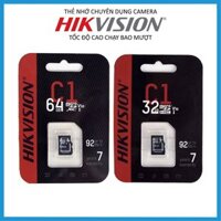 Thẻ Nhớ Camera Hikvision 32GB 64Gb Class 10 Box đen ( Chuyên cho Camera wifi )- Hàng Chính hãng
