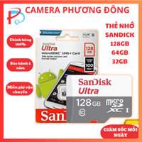 Thẻ Nhớ Camera MicroSD SanDisk Ultra 128GB/64G/32G UHS-I - 100MB/s - hàng chính hãng