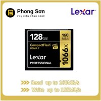 Thẻ Nhớ CF Lexar 128GB Pro 1066X 160MB/S - Cho Máy Ảnh Chuyên Nghiệp Tốc Độ Cao (Đen Vàng)