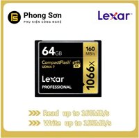 Thẻ Nhớ CF Lexar 64GB Pro 1066X 160MB/S - Cho Máy Ảnh Chuyên Nghiệp Tốc Độ Cao (Đen Vàng)