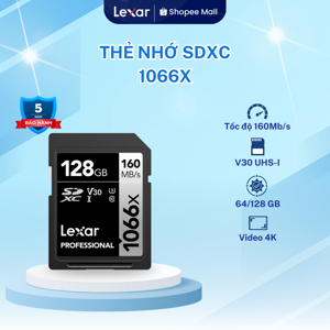 Thẻ nhớ CF Lexar Profession 64GB 160M/s tốc độ 1066x