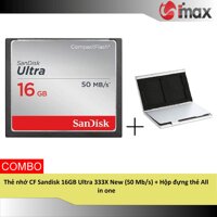 Thẻ nhớ CF Sandisk 16GB Ultra 333X New (50 Mb/s) + Hộp đựng thẻ All in one