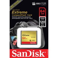 Thẻ nhớ CF SanDisk 64 GB Extreme CompactFlash- Extreme 800X New (120 Mb/s)