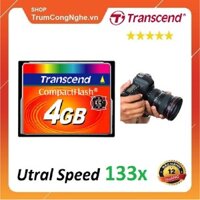 Thẻ nhớ CF Transcend CompactFlash 4GB 133x Speed dùng cho máy ảnh , máy CNC