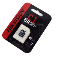 Thẻ nhớ chuyên camera Mirco SD HIKVISION  64G - 32GB - 92MBs, chuyên ghi hình cho camera, máy ảnh, ... Hàng nhập khẩu - Thẻ nhớ Hikvison 64G