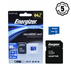 Thẻ nhớ Energizer​​ Ultimate micro SDXC 64GB Class10 UHS-I - 95​​MB/s FMDAAU064A