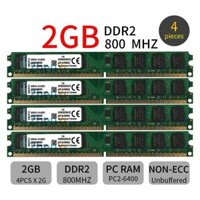 Thẻ Nhớ Intel 8GB 8G 4x 2GB PC2-6400U DIMM DDR2-800 1.8V Cho Máy Tính