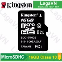Thẻ nhớ Kingston 16GB MicroSDHC Class 10 UHS-I 80Mb/s