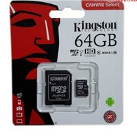 Thẻ nhớ Kingston Cavas 64GB Micro SD (kèm adapter)