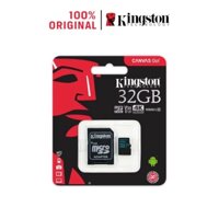 Thẻ nhớ Kingston microSDHC Canvas Go Class 10 Tốc độ đọc 90Mb/s quay phim 4K cho GoPro, Flycam, máy quay dung lượng 32Gb