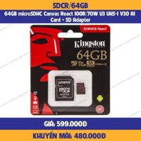 KINGSTON MICRO SD 256GB CL10 CANVAS REACT SDCR/256GB