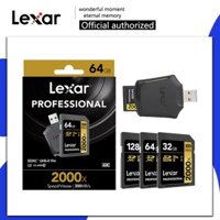 Thẻ Nhớ Lexar 2000X Class 10 U3 V90 4K SD 32GB 128GB 64GB 300MB Cho Máy Ảnh SDXC SDHC