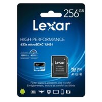 Thẻ Nhớ Lexar 256GB - 512GB MicroSDXC 633x A1 V30 95/45 MBs