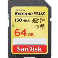 Thẻ nhớ Máy Ảnh SDXC SanDisk Extreme Plus 64GB V30 U3 4K R150MB/s W60MB/s - Không Box (Gold) - Phụ Kiện 1986