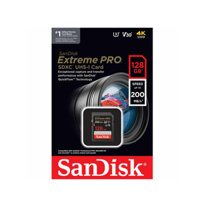 Thẻ nhớ máy ảnh SDXC SanDisk Extreme Pro 128GB UHS-I U3 4K V30 đọc 200MB/s ghi 90MB/s (Đen) phụ kiện 1986