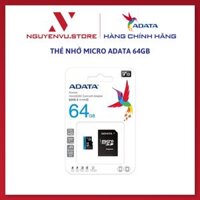 THẺ NHỚ MICRO ADATA 32GB64GB128GB256GB UHS-I CLASS10 - Hàng Chính Hãng - 64GB
